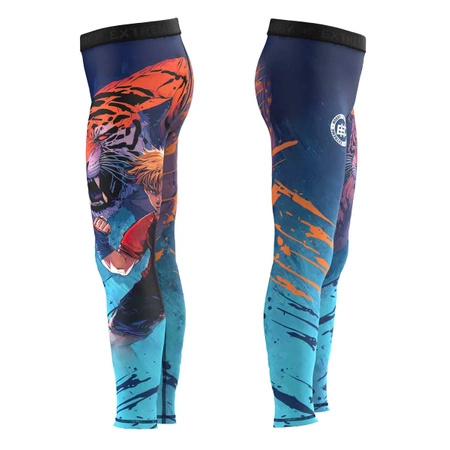 Legginsy kids  EXTREME HOBBY TIGER niebieski