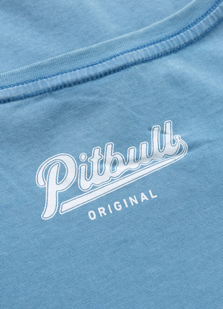 T-shirt damski PIT BULL Denim Washed ANGEL LOGO blue
