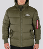 Kurtka ALPHA INDUSTRIES HOODED PUFFER FD oliwkowa (dark green) 118113 257