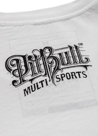 T-shirt PIT BULL Garment Washed MULTISPORT 210 biały