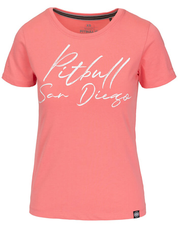 T-shirt damski PIT BULL SD WMN koralowy 