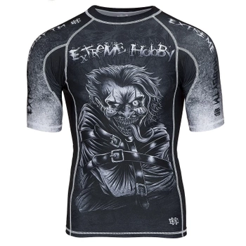 Short sleeve rashguard EXTREME HOBBY PSYCHO CLOWN czarny