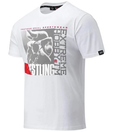 T-shirt EXTREME HOBBY WRESTLING PRO biały