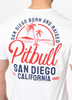 T-shirt PIT BULL SAN DIEGO BORN biały
