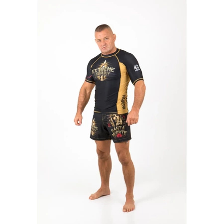 Short sleeve rashguard EXTREME HOBBY SANTA MUERTE czarny