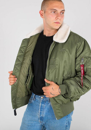 Kurtka ALPHA INDUSTRIES B15 oliwkowa (sage green) 100107 01