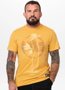 T-shirt PIT BULL PALMS warm yellow