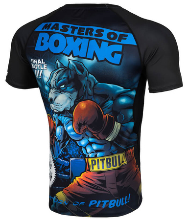 Rashguard PIT BULL MASTERS OF BOXING HILLTOP czarny krótki rękaw