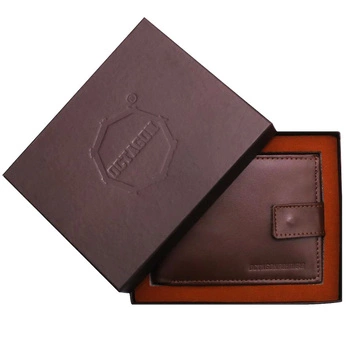 SKÓRZANY portfel OCTAGON Fightwear Horizontal brązowy