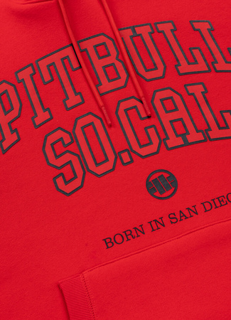 Bluza PIT BULL SO CAL fluo red kaptur
