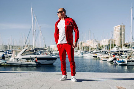 Bluza PGWEAR RAGAZZI czerwona stójka