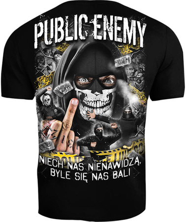 T-shirt PUBLIC ENEMY NIECH NAS NIENAWIDZĄ czarny