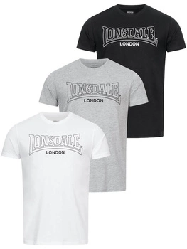 T-shirt Lonsdale PIDDINGHOE czarny - dwupak