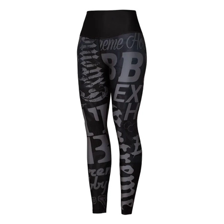 Legginsy sportowe damskie EXTREME HOBBY LETTERS czarny