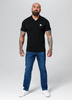 POLO PIT BULL Jersey slim fit SMALL LOGO czarne