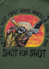 T-shirt PIT BULL SHOT FOR SHOT sage green