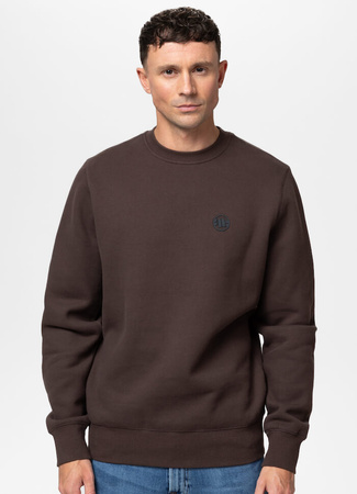 Bluza PIT BULL SMALL LOGO dark chocolate prosta