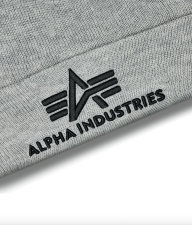 Czapka zimowa ALPHA INDUSTRIES 3D szara 168910 17
