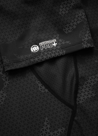 Rashguard PIT BULL NET CAMO 2 all black camo krótki rękaw