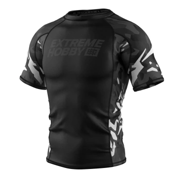 Short Sleeve Rashguard EXTREME HOBBY BLACK PANTHER czarno-biały