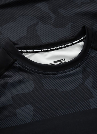 Rashguard PIT BULL DILLARD CASINO szary krótki rękaw