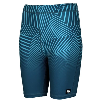 Legginsy biegowe 1/3 damskie EXTREME HOBBY CALEIDOSCOPE turkusowy