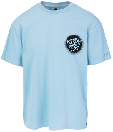 T-shirt PIT BULL Loose Fit GRAFFITI light blue