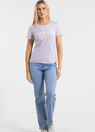 T-shirt damski PIT BULL USA CAL WMN jasno fioletowy (lilac)