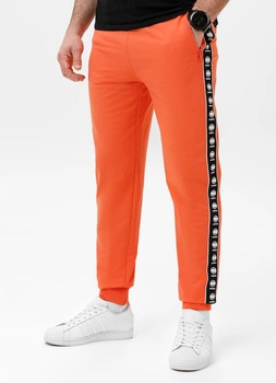 Spodnie sportowe PIT BULL Tricot Terry TAPE NUGGET bright salmon