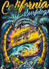 T-shirt PIT BULL SURF DOG czarny