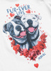 T-shirt damski PIT BULL  FUR EVER LOVE WMN biały