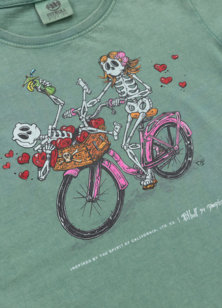 T-shirt damski PIT BULL Denim Washed CRUISINANDBOOZIN WMN mint
