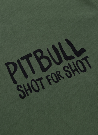 T-shirt PIT BULL SHOT FOR SHOT sage green