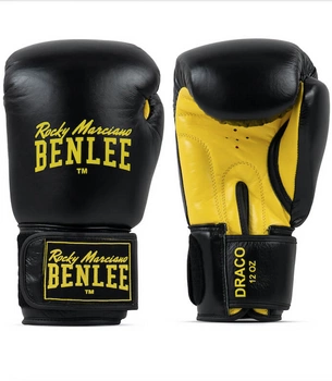 Skórzane rękawice bokserskie BENLEE DRACO czarne