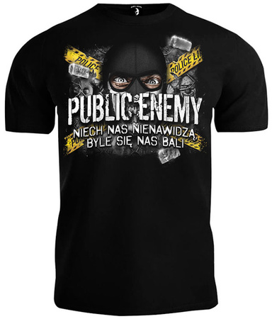 T-shirt PUBLIC ENEMY NIECH NAS NIENAWIDZĄ czarny