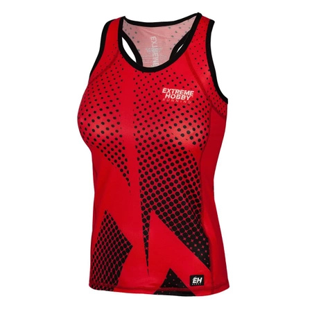 Tank top biegowy damski  EXTREME HOBBY  HALFTONE czerwony