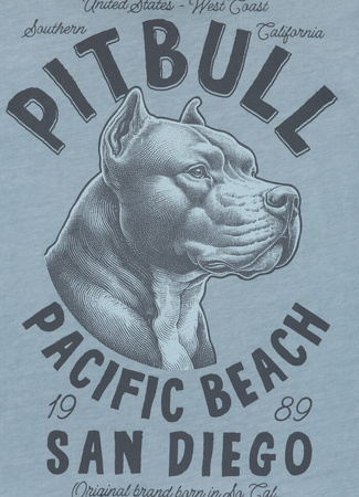 T-shirt PIT BULL Denim Washed RAW EDGE PACIFIC blue
