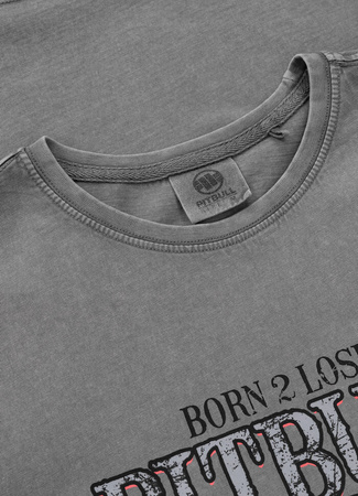 T-shirt PIT BULL Denim Washed T-SHIRT ACE OF SPADES 2 szary