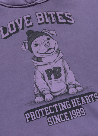 Damska bluza PIT BULL Washed LOVIA LOVE BITES WMN dusty grape