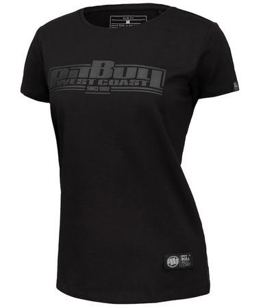T-shirt damski PIT BULL SLIM FIT CLASSIC BOXING WMN czarno-czarny