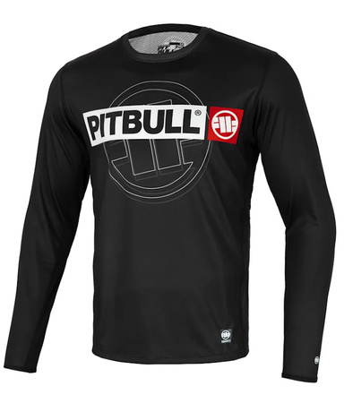 Koszulka sportowa PIT BULL MESH HILLTOP SPORTS czarna długi rękaw