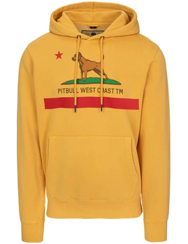 Bluza PIT BULL WASHED CALIFORNIA FLAG washed yellow kaptur