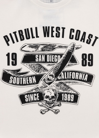 T-shirt PIT BULL OLDSCHOOL RAZOR biały