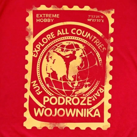 T-shirt EXTREME HOBBY PODRÓŻE WOJOWNIKA STAMP czerwony