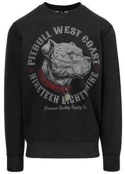 Bluza PIT BULL Washed STRENGTH & RESPECT czarna prosta