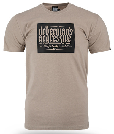 T-shirt DOBERMANS RUBBER LOGO TS353 beżowy