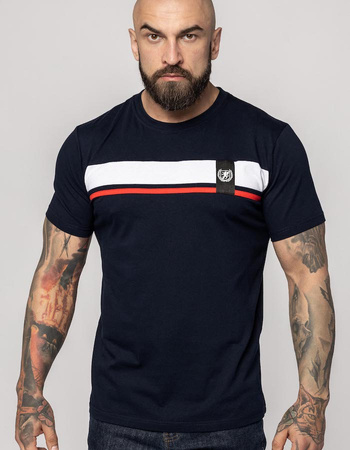 T-shirt PGWEAR CLUB granatowo-biało-czerwona