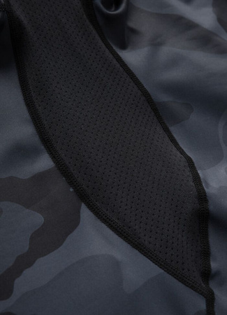 Rashguard PIT BULL ALL BLACK CAMO SMALL LOGO krótki rękaw