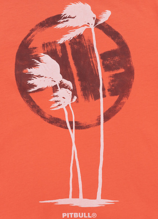 T-shirt PIT BULL PALMS brigh salmon