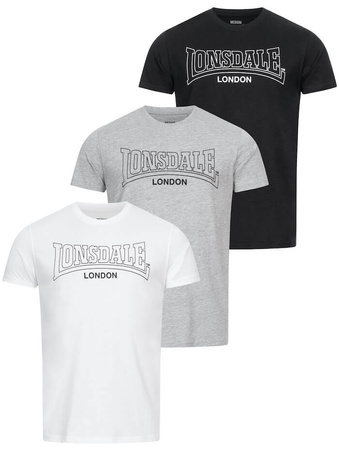 T-shirt Lonsdale PIDDINGHOE czarny - dwupak